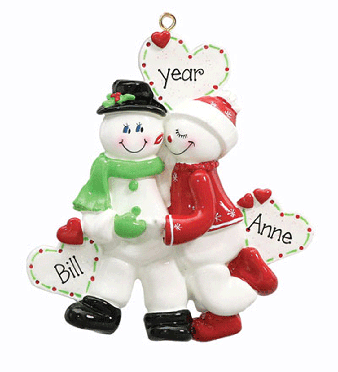 Personalized Papa and Mama Bear Mistletoe Couples Christmas