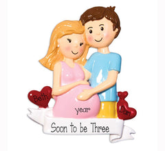 EXPECTING COUPLE ~ Personalized Christmas Ornament